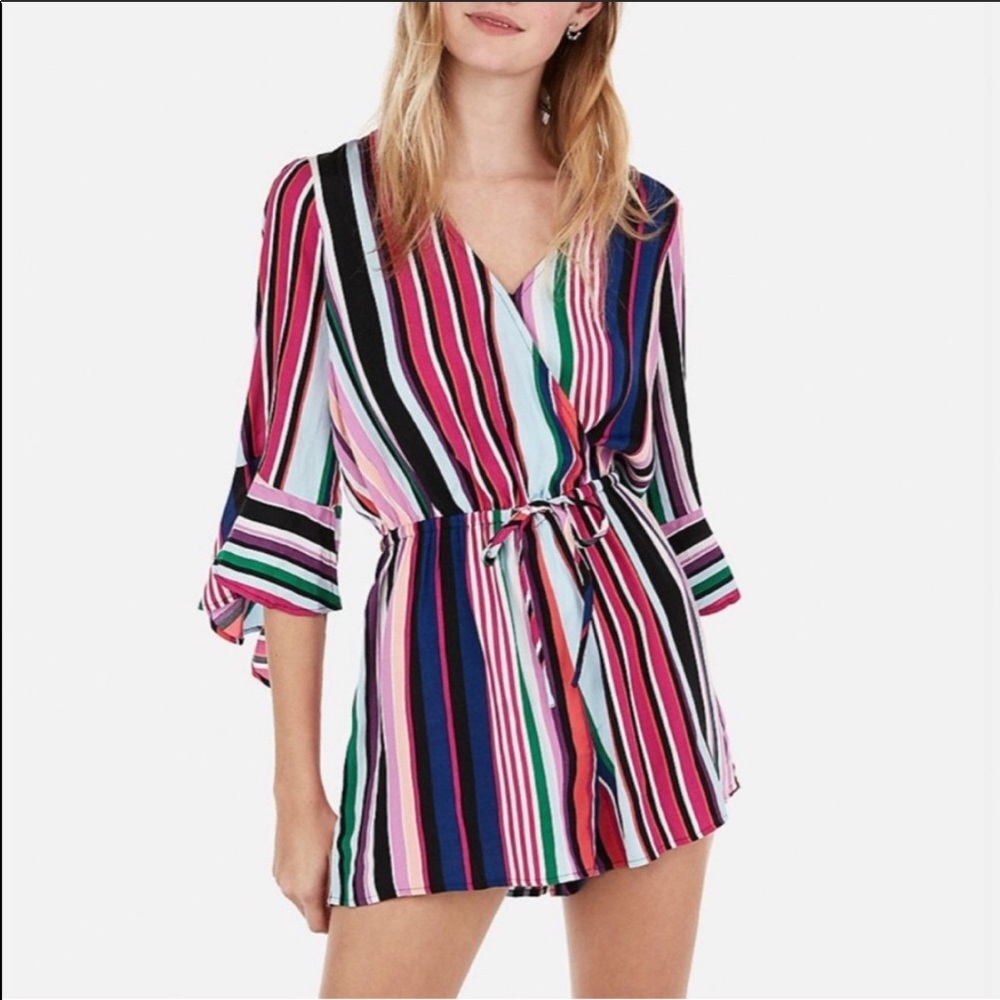 Express Striped Romper - Size S